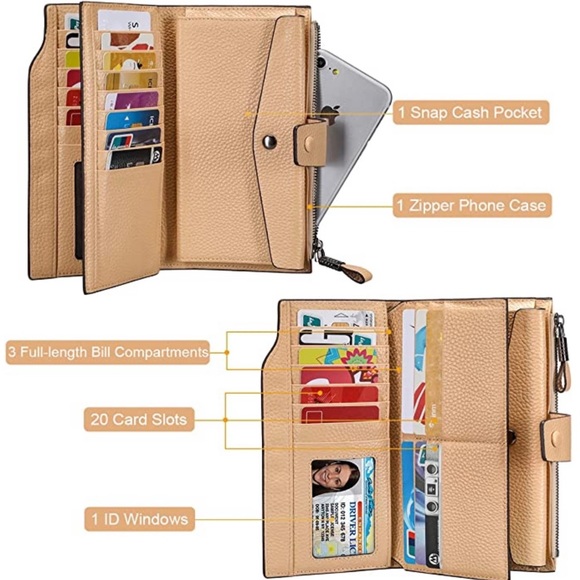 RFID Blocking Leather Wallet - Picture 4 of 5